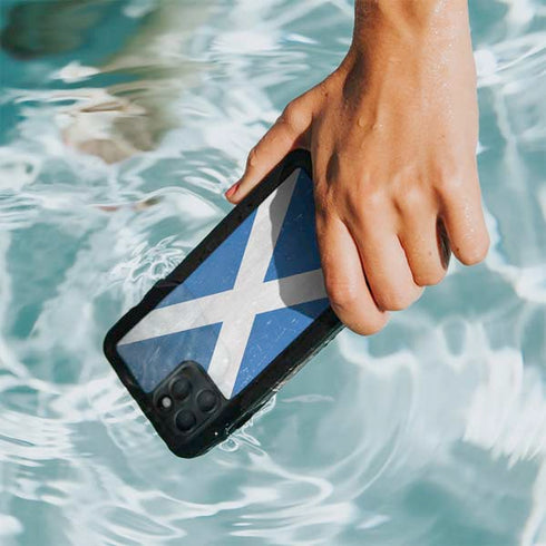Scotland Flag Distressed iPhone 11 Pro Max Waterproof Case